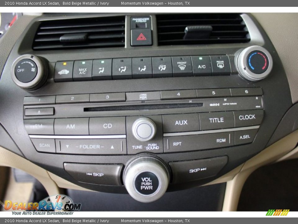 2010 Honda Accord LX Sedan Bold Beige Metallic / Ivory Photo #18