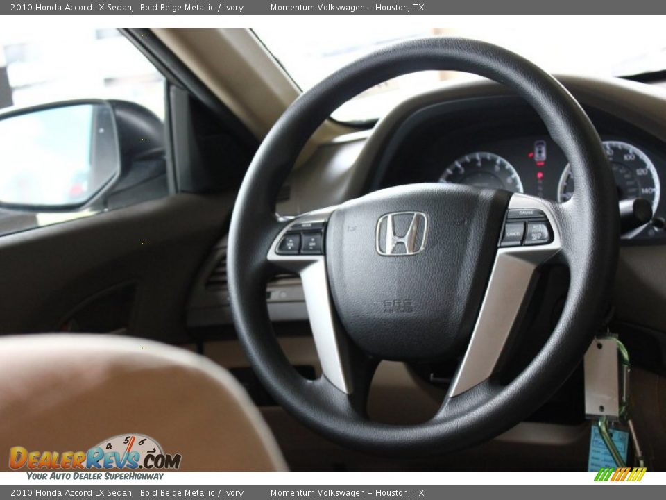 2010 Honda Accord LX Sedan Bold Beige Metallic / Ivory Photo #27