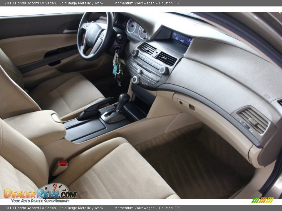 2010 Honda Accord LX Sedan Bold Beige Metallic / Ivory Photo #33