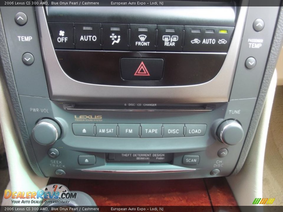 2006 Lexus GS 300 AWD Blue Onyx Pearl / Cashmere Photo #22