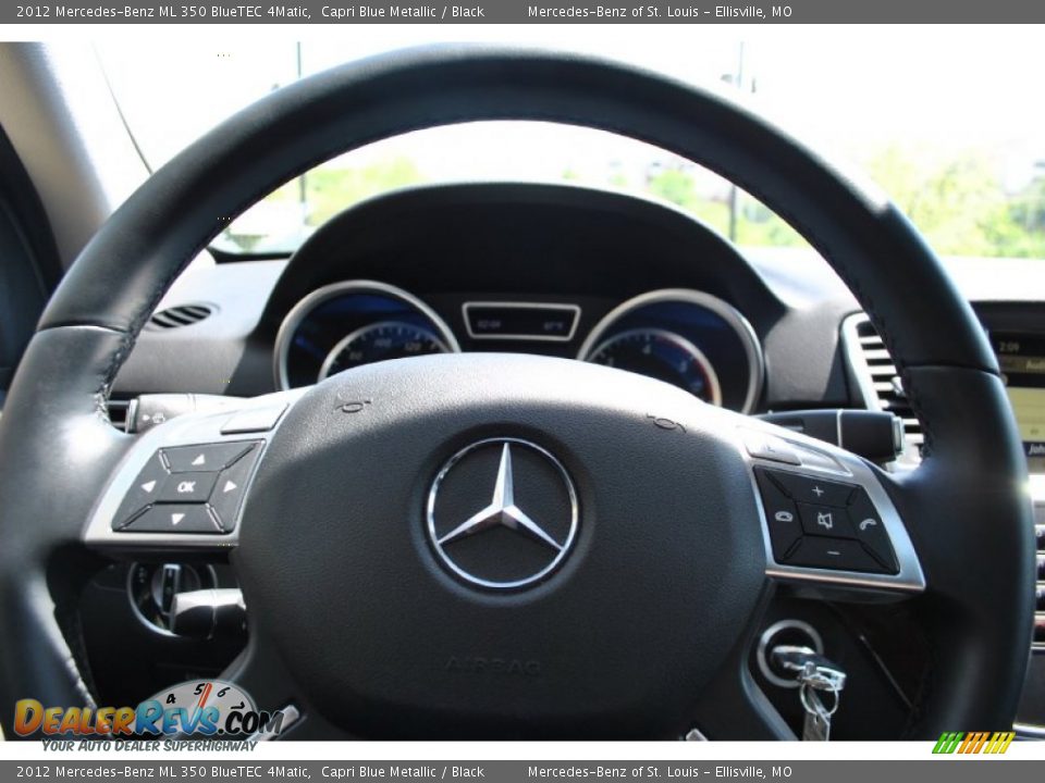 2012 Mercedes-Benz ML 350 BlueTEC 4Matic Capri Blue Metallic / Black Photo #19