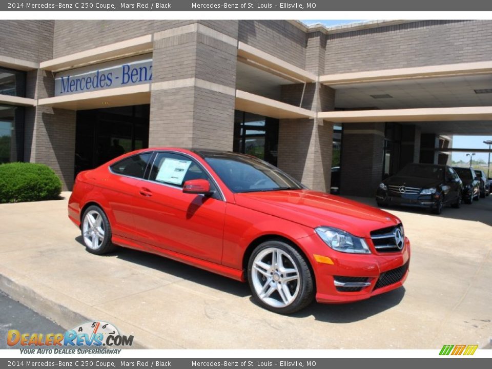 2014 Mercedes-Benz C 250 Coupe Mars Red / Black Photo #1
