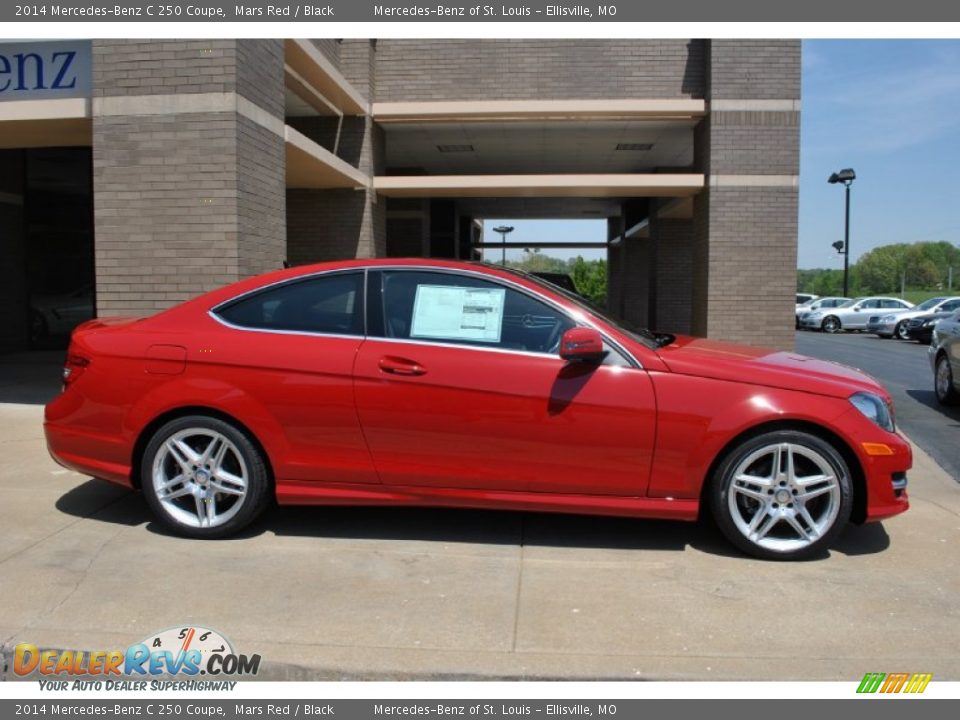 2014 Mercedes-Benz C 250 Coupe Mars Red / Black Photo #2