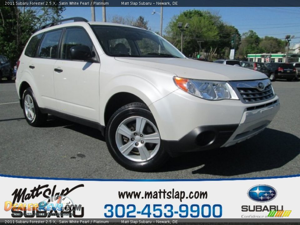 2011 Subaru Forester 2.5 X Satin White Pearl / Platinum Photo #1