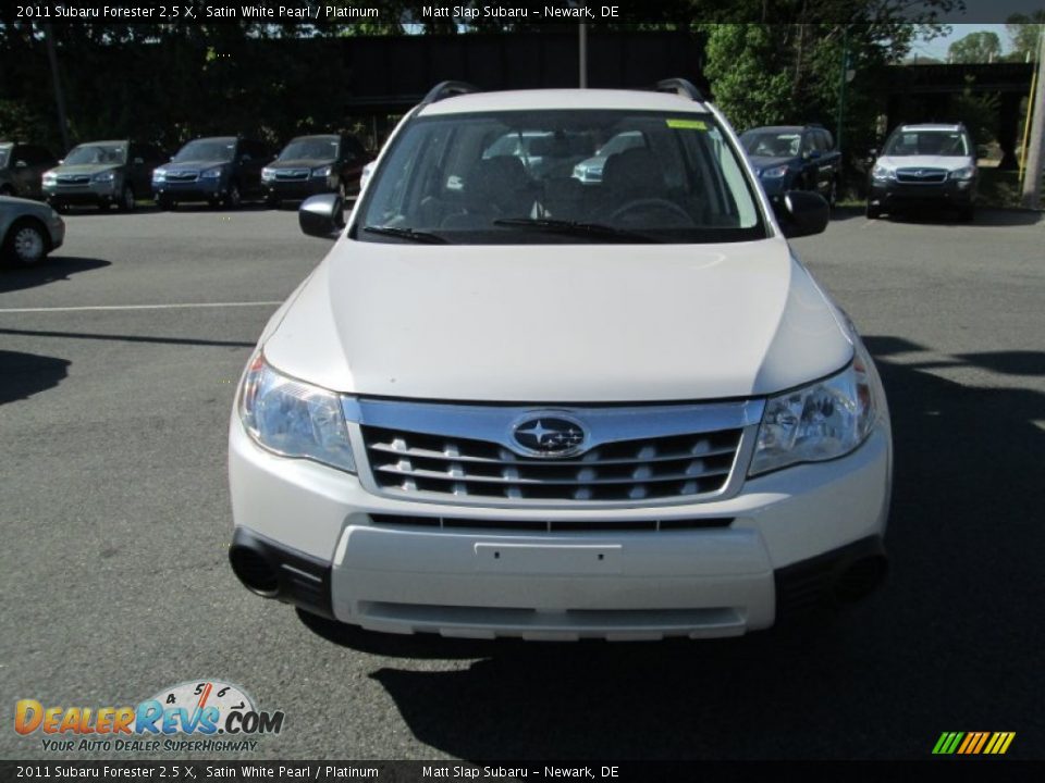 2011 Subaru Forester 2.5 X Satin White Pearl / Platinum Photo #3