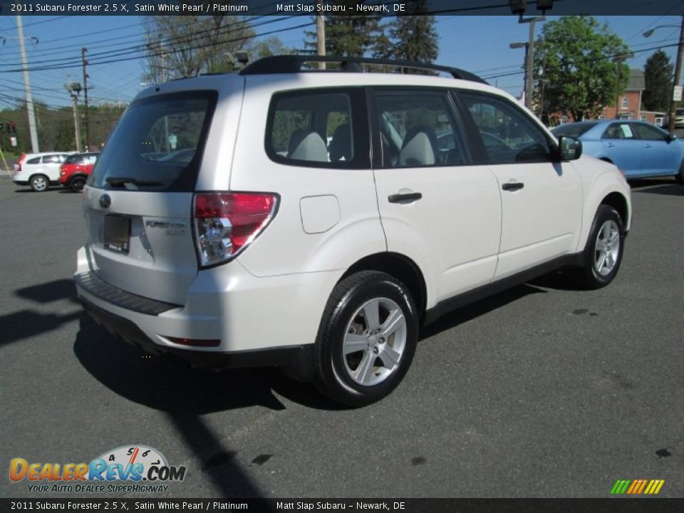 2011 Subaru Forester 2.5 X Satin White Pearl / Platinum Photo #6