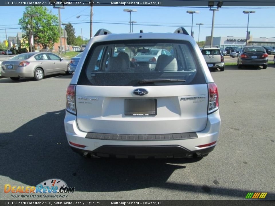 2011 Subaru Forester 2.5 X Satin White Pearl / Platinum Photo #7