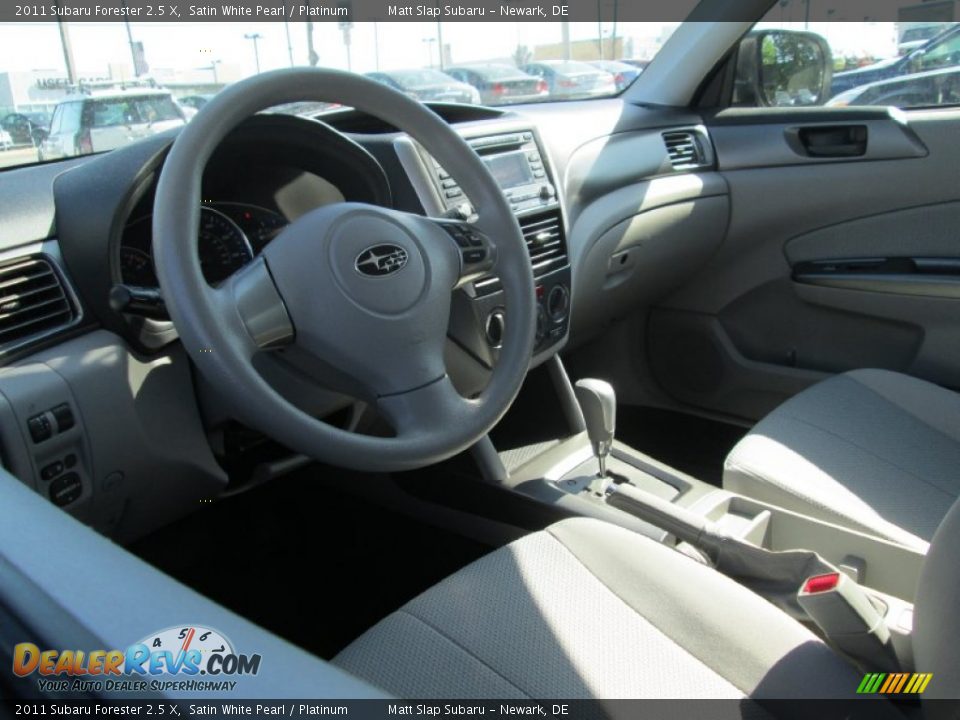 2011 Subaru Forester 2.5 X Satin White Pearl / Platinum Photo #10