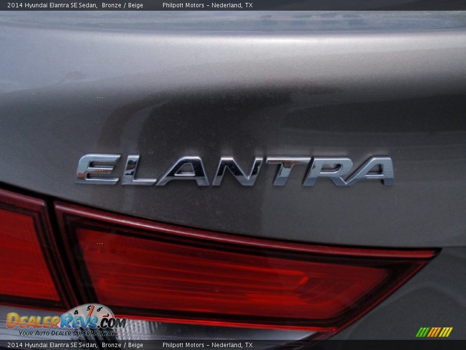 2014 Hyundai Elantra SE Sedan Bronze / Beige Photo #13