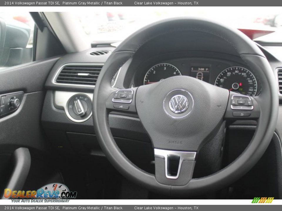 2014 Volkswagen Passat TDI SE Platinum Gray Metallic / Titan Black Photo #36