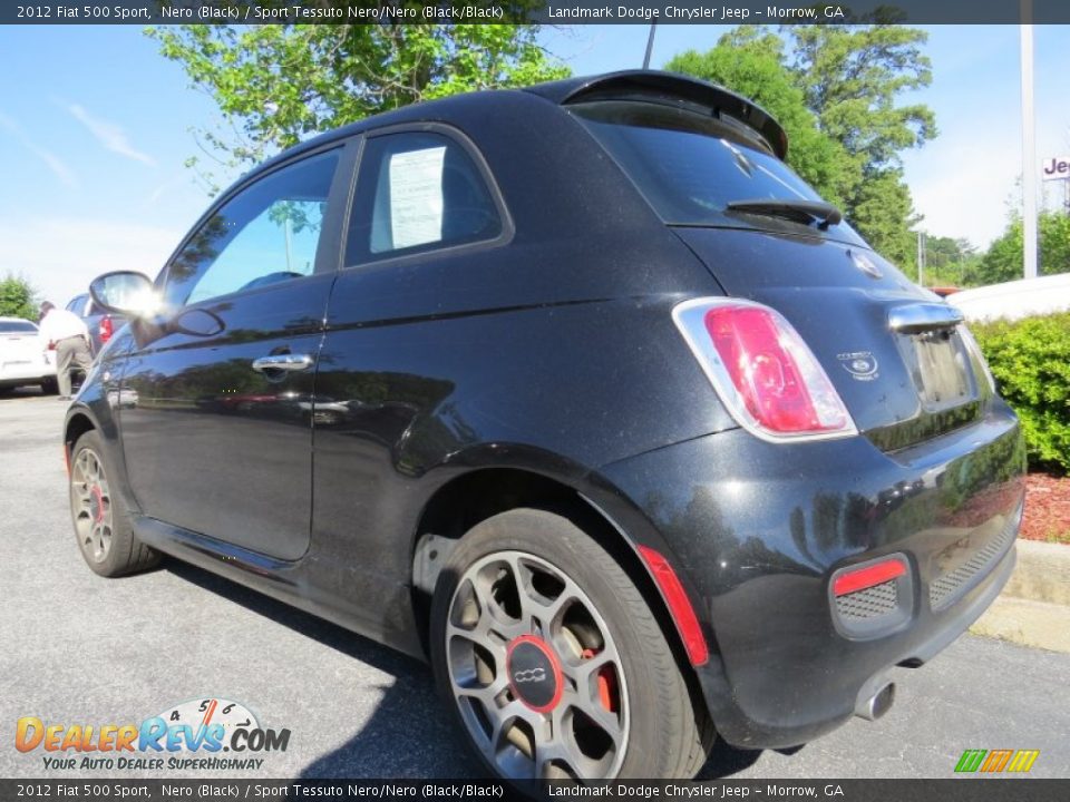 2012 Fiat 500 Sport Nero (Black) / Sport Tessuto Nero/Nero (Black/Black) Photo #2