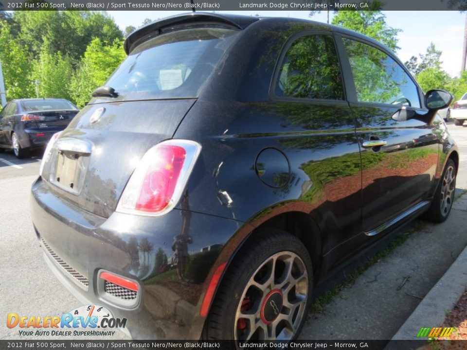 2012 Fiat 500 Sport Nero (Black) / Sport Tessuto Nero/Nero (Black/Black) Photo #3