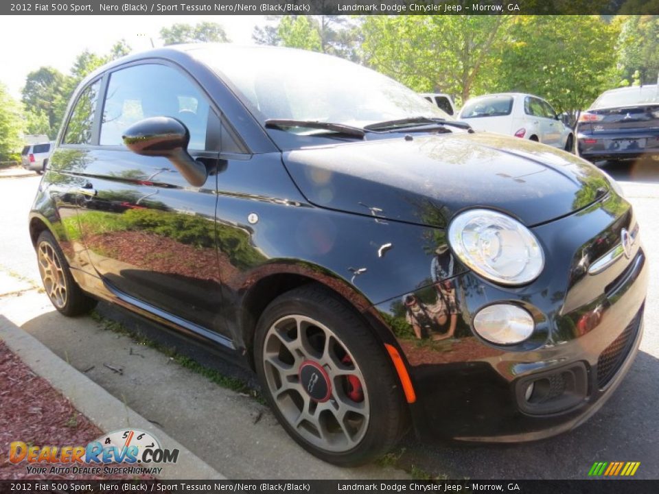 2012 Fiat 500 Sport Nero (Black) / Sport Tessuto Nero/Nero (Black/Black) Photo #4