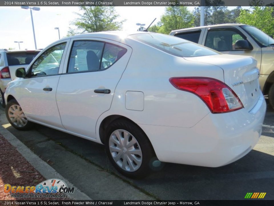 2014 Nissan Versa 1.6 SL Sedan Fresh Powder White / Charcoal Photo #2