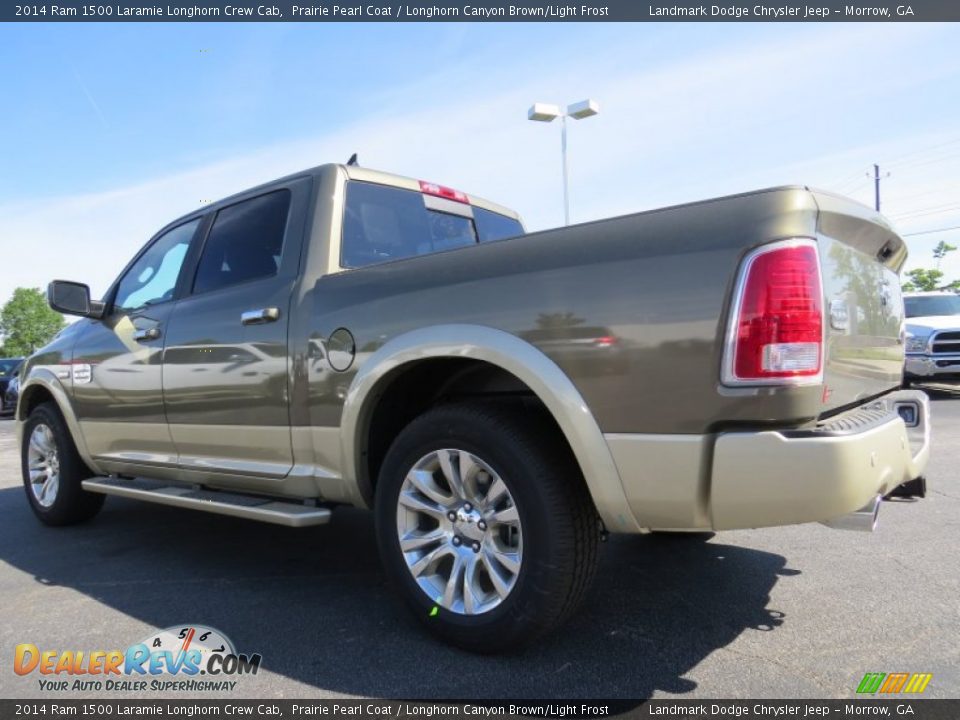 2014 Ram 1500 Laramie Longhorn Crew Cab Prairie Pearl Coat / Longhorn Canyon Brown/Light Frost Photo #2