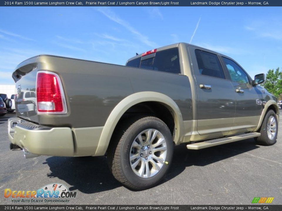 2014 Ram 1500 Laramie Longhorn Crew Cab Prairie Pearl Coat / Longhorn Canyon Brown/Light Frost Photo #3