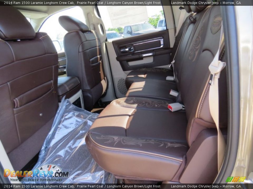 2014 Ram 1500 Laramie Longhorn Crew Cab Prairie Pearl Coat / Longhorn Canyon Brown/Light Frost Photo #8