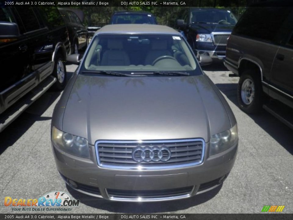 2005 Audi A4 3.0 Cabriolet Alpaka Beige Metallic / Beige Photo #2