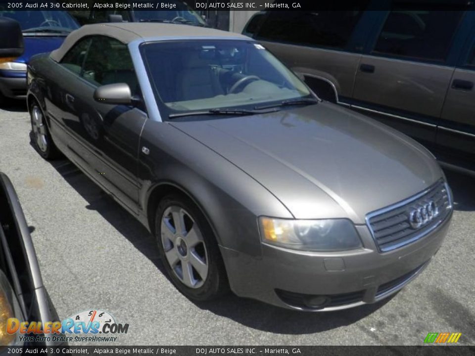 2005 Audi A4 3.0 Cabriolet Alpaka Beige Metallic / Beige Photo #3