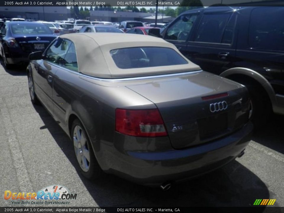2005 Audi A4 3.0 Cabriolet Alpaka Beige Metallic / Beige Photo #4