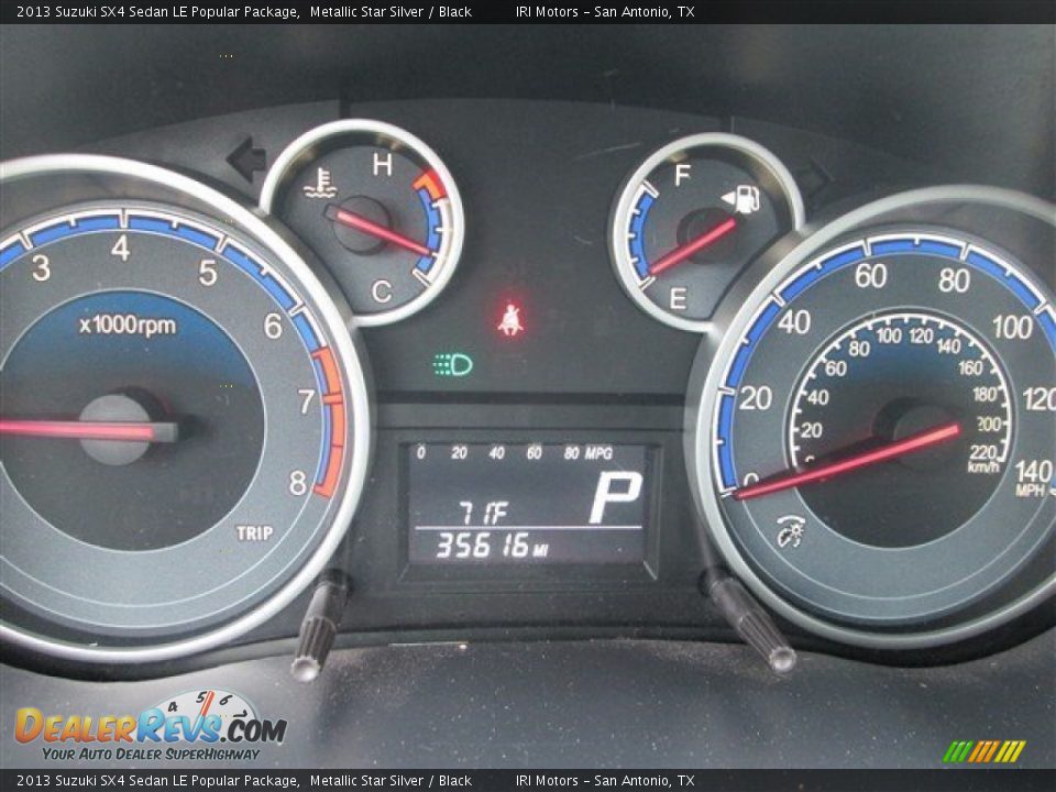 2013 Suzuki SX4 Sedan LE Popular Package Metallic Star Silver / Black Photo #16