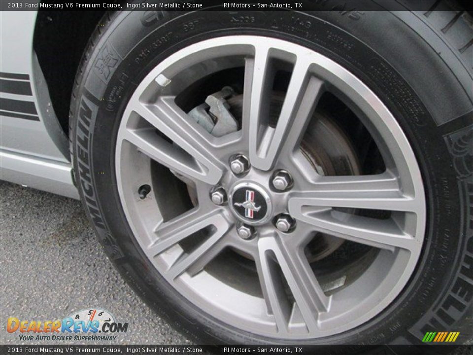 2013 Ford Mustang V6 Premium Coupe Ingot Silver Metallic / Stone Photo #4