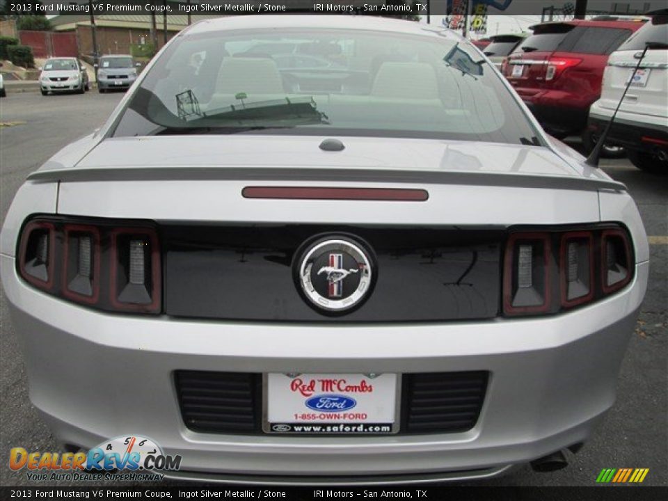 2013 Ford Mustang V6 Premium Coupe Ingot Silver Metallic / Stone Photo #5