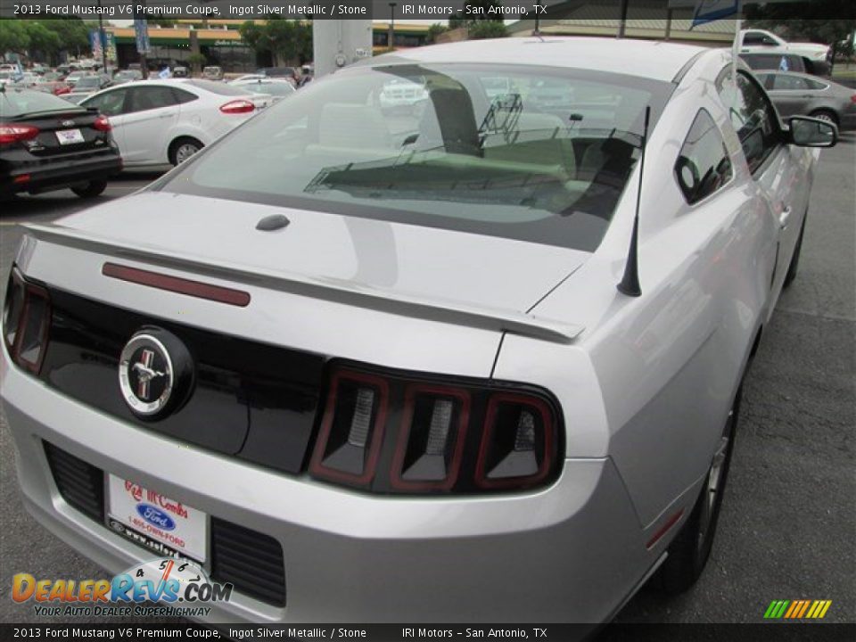 2013 Ford Mustang V6 Premium Coupe Ingot Silver Metallic / Stone Photo #6