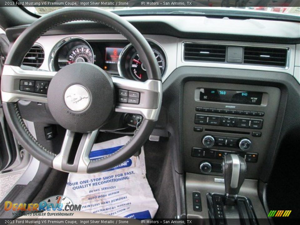 2013 Ford Mustang V6 Premium Coupe Ingot Silver Metallic / Stone Photo #9