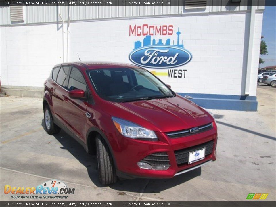 2014 Ford Escape SE 1.6L EcoBoost Ruby Red / Charcoal Black Photo #1