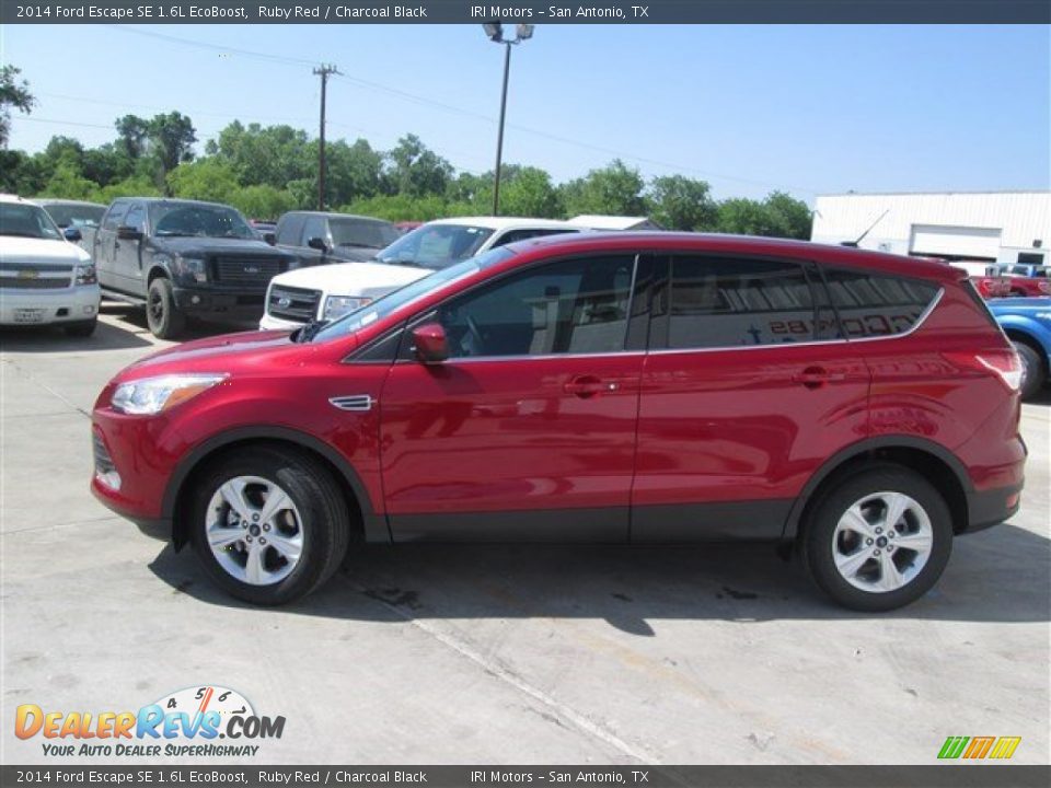 2014 Ford Escape SE 1.6L EcoBoost Ruby Red / Charcoal Black Photo #2