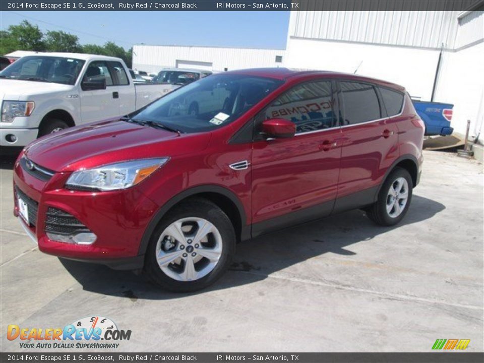 2014 Ford Escape SE 1.6L EcoBoost Ruby Red / Charcoal Black Photo #3