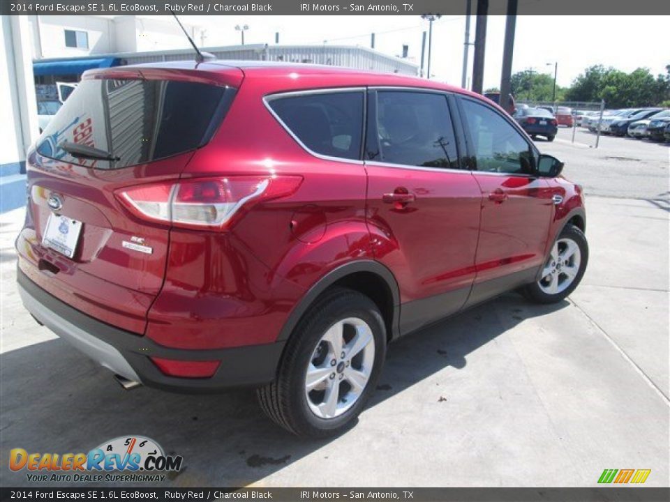 2014 Ford Escape SE 1.6L EcoBoost Ruby Red / Charcoal Black Photo #6