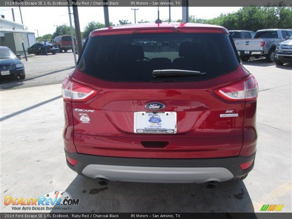 2014 Ford Escape SE 1.6L EcoBoost Ruby Red / Charcoal Black Photo #7