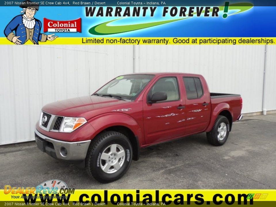 2007 Nissan Frontier SE Crew Cab 4x4 Red Brawn / Desert Photo #1