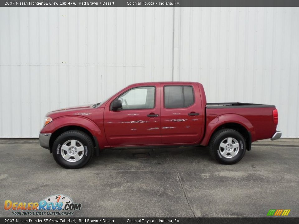 2007 Nissan Frontier SE Crew Cab 4x4 Red Brawn / Desert Photo #2