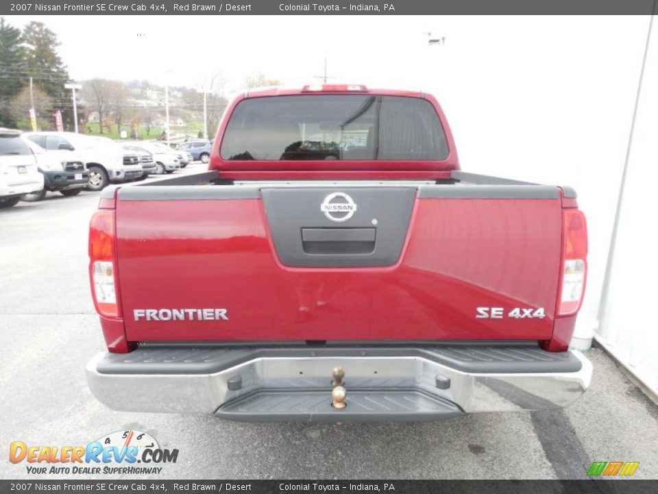 2007 Nissan Frontier SE Crew Cab 4x4 Red Brawn / Desert Photo #5