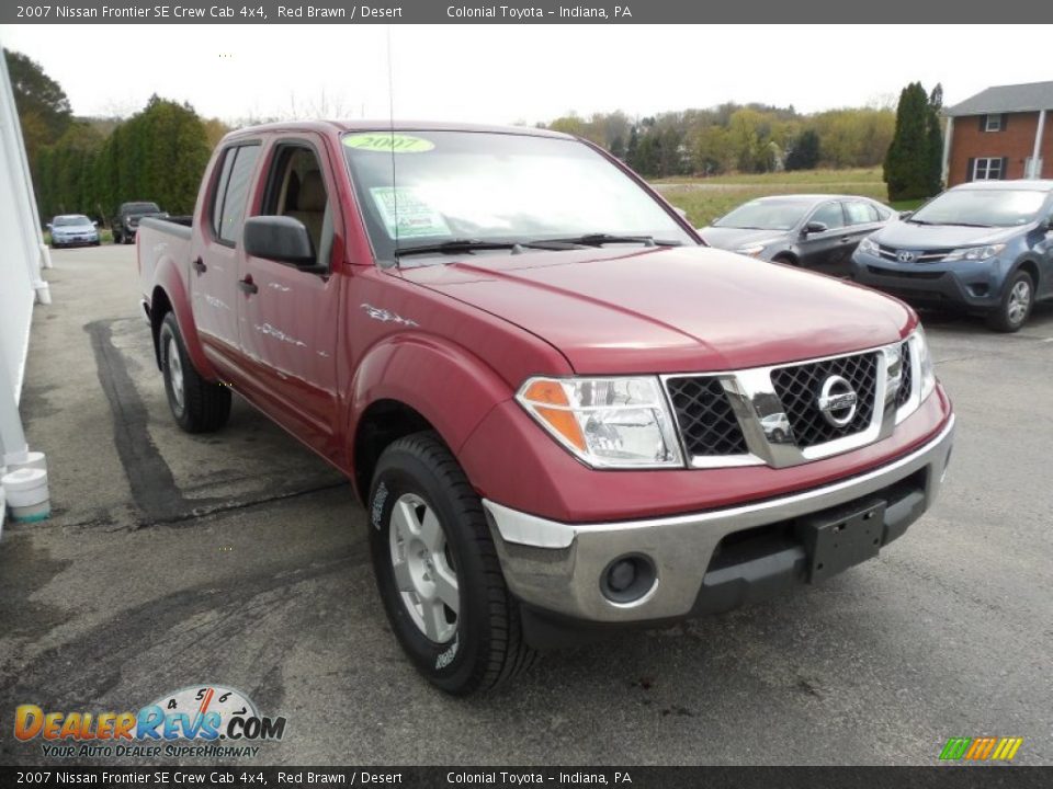 2007 Nissan Frontier SE Crew Cab 4x4 Red Brawn / Desert Photo #8