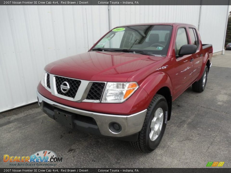 2007 Nissan Frontier SE Crew Cab 4x4 Red Brawn / Desert Photo #10