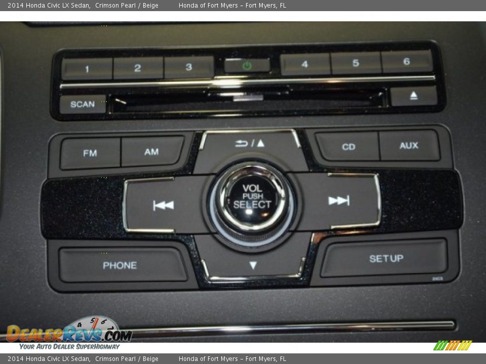 2014 Honda Civic LX Sedan Crimson Pearl / Beige Photo #16