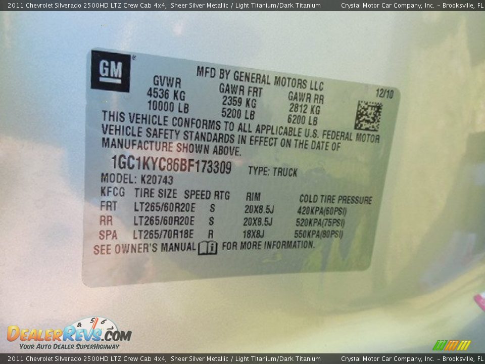 2011 Chevrolet Silverado 2500HD LTZ Crew Cab 4x4 Sheer Silver Metallic / Light Titanium/Dark Titanium Photo #24