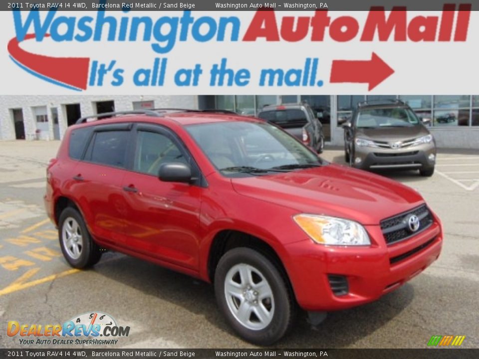 2011 Toyota RAV4 I4 4WD Barcelona Red Metallic / Sand Beige Photo #1