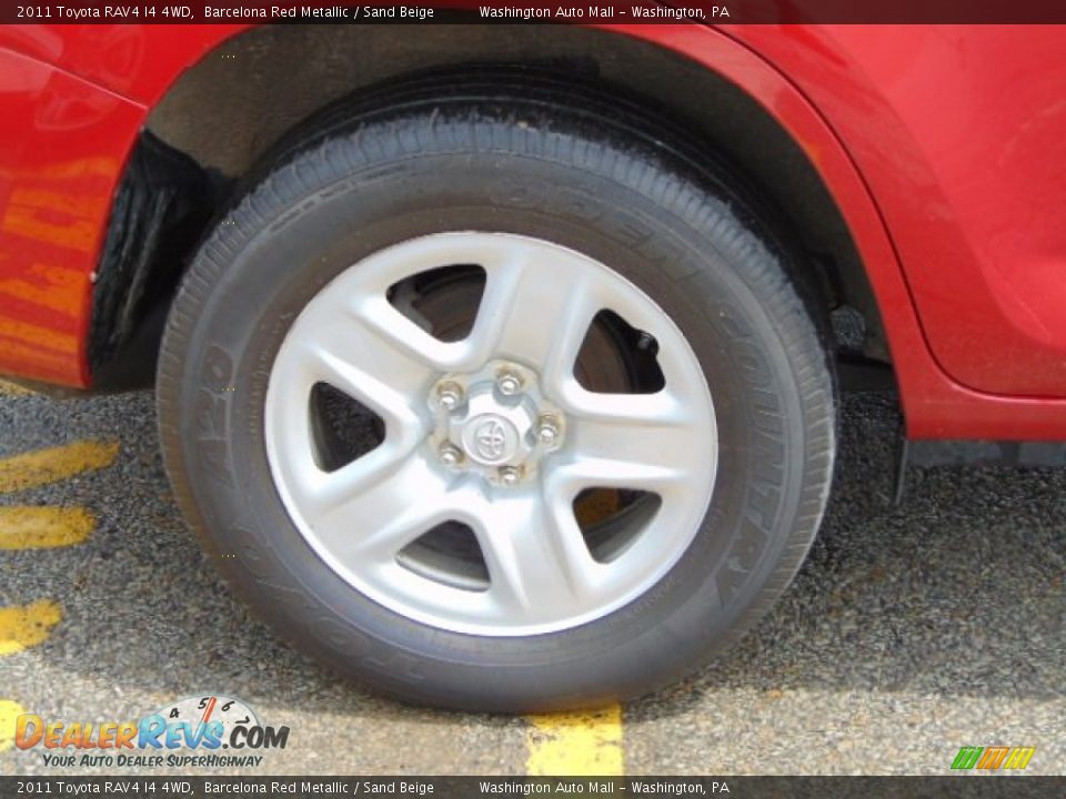 2011 Toyota RAV4 I4 4WD Barcelona Red Metallic / Sand Beige Photo #3