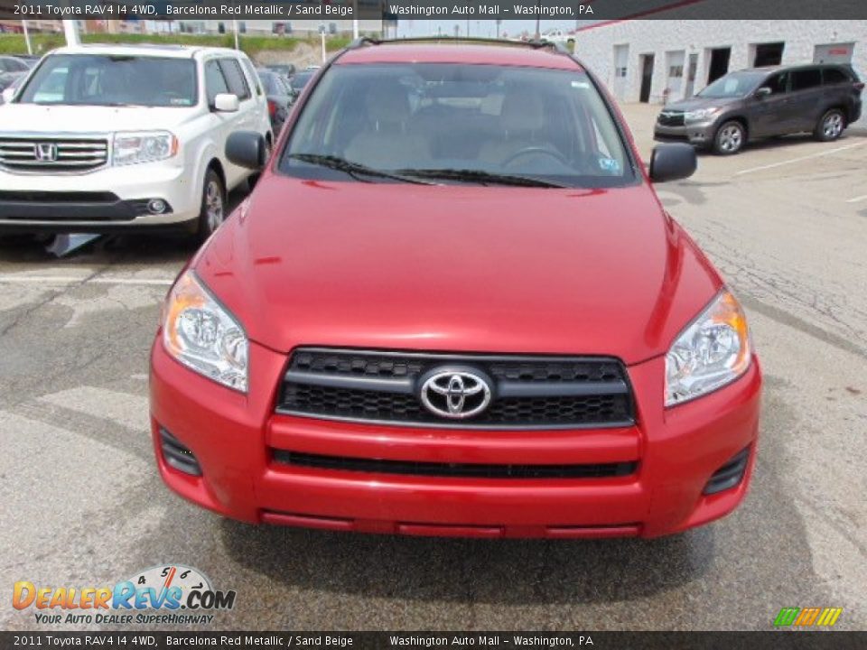 2011 Toyota RAV4 I4 4WD Barcelona Red Metallic / Sand Beige Photo #4