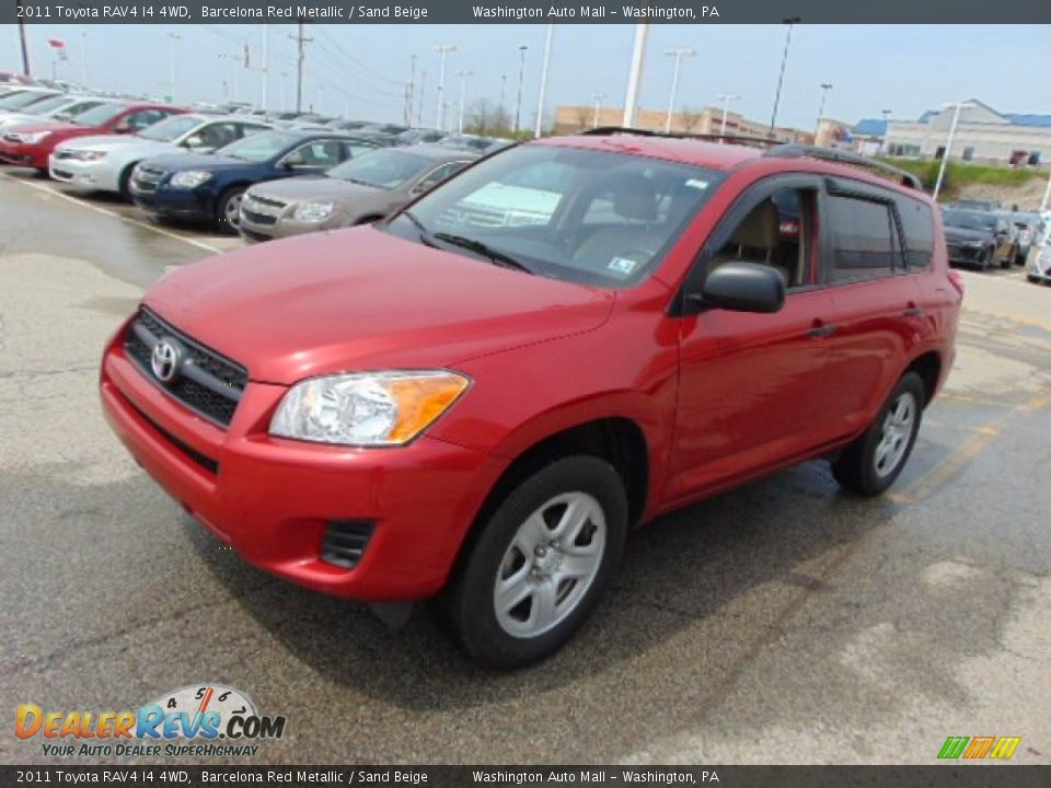 2011 Toyota RAV4 I4 4WD Barcelona Red Metallic / Sand Beige Photo #5