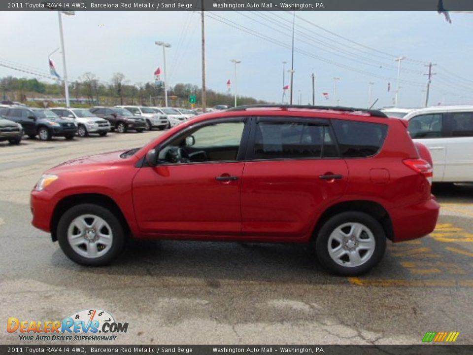 2011 Toyota RAV4 I4 4WD Barcelona Red Metallic / Sand Beige Photo #6