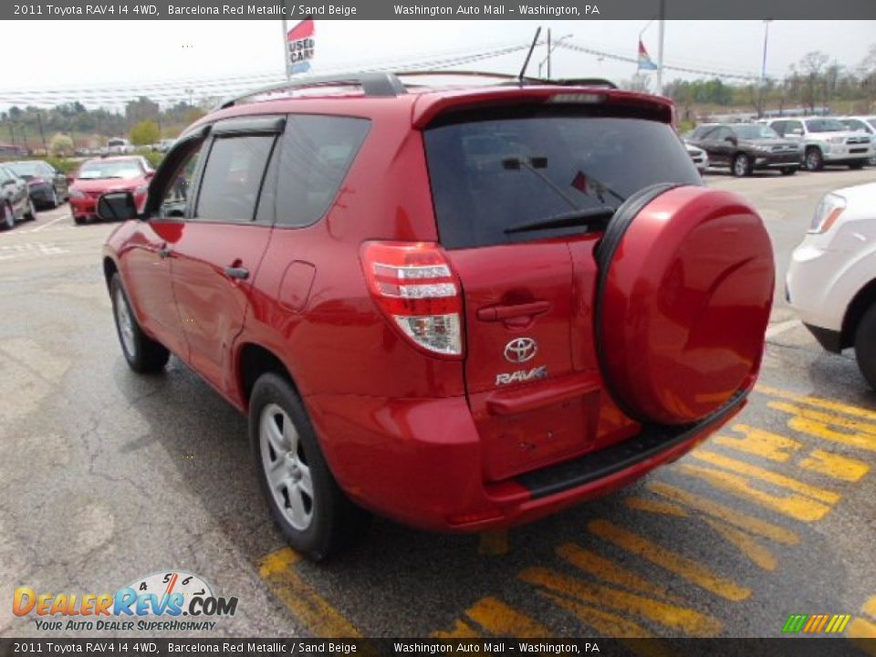 2011 Toyota RAV4 I4 4WD Barcelona Red Metallic / Sand Beige Photo #7