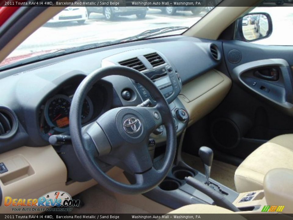 2011 Toyota RAV4 I4 4WD Barcelona Red Metallic / Sand Beige Photo #10