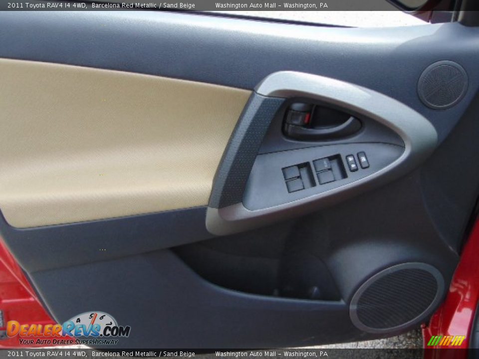 2011 Toyota RAV4 I4 4WD Barcelona Red Metallic / Sand Beige Photo #11