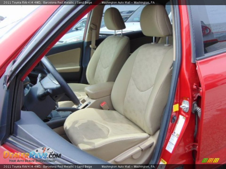 2011 Toyota RAV4 I4 4WD Barcelona Red Metallic / Sand Beige Photo #12